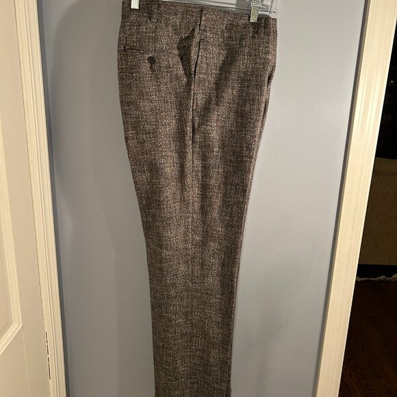 Brooks Brother 1818 Regent Italian Tweed Trousers Grey Wool Silk Cot Bld, 38x31 - Picture 3 of 10